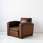 Vintage Leather Club Chair - elsie green - furniture