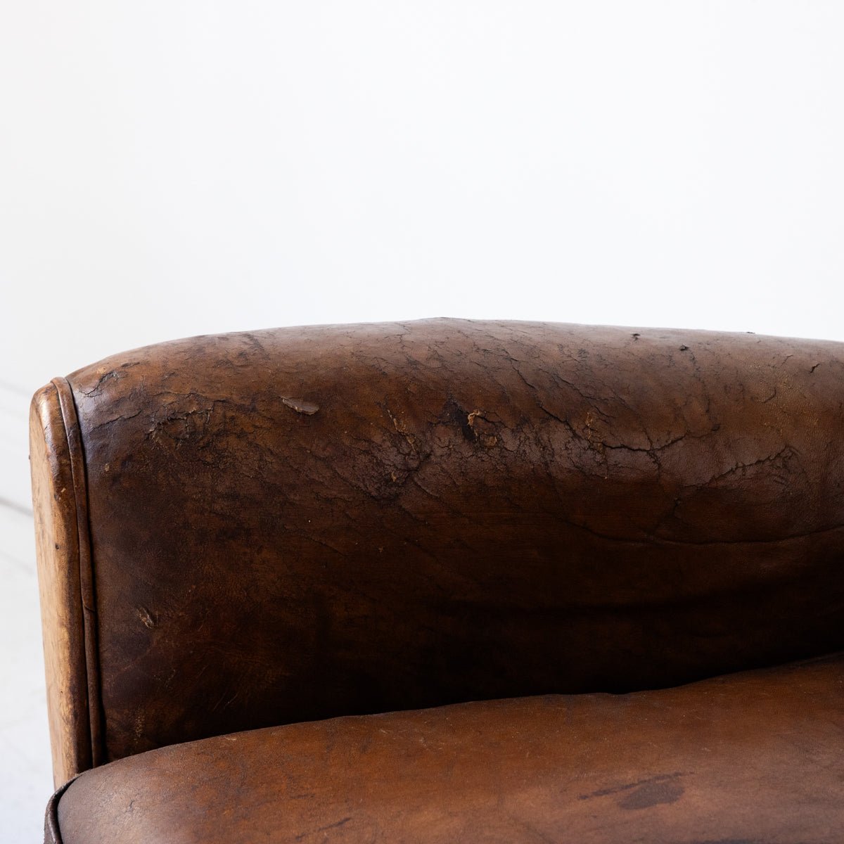 Vintage Leather Club Chair - elsie green - furniture