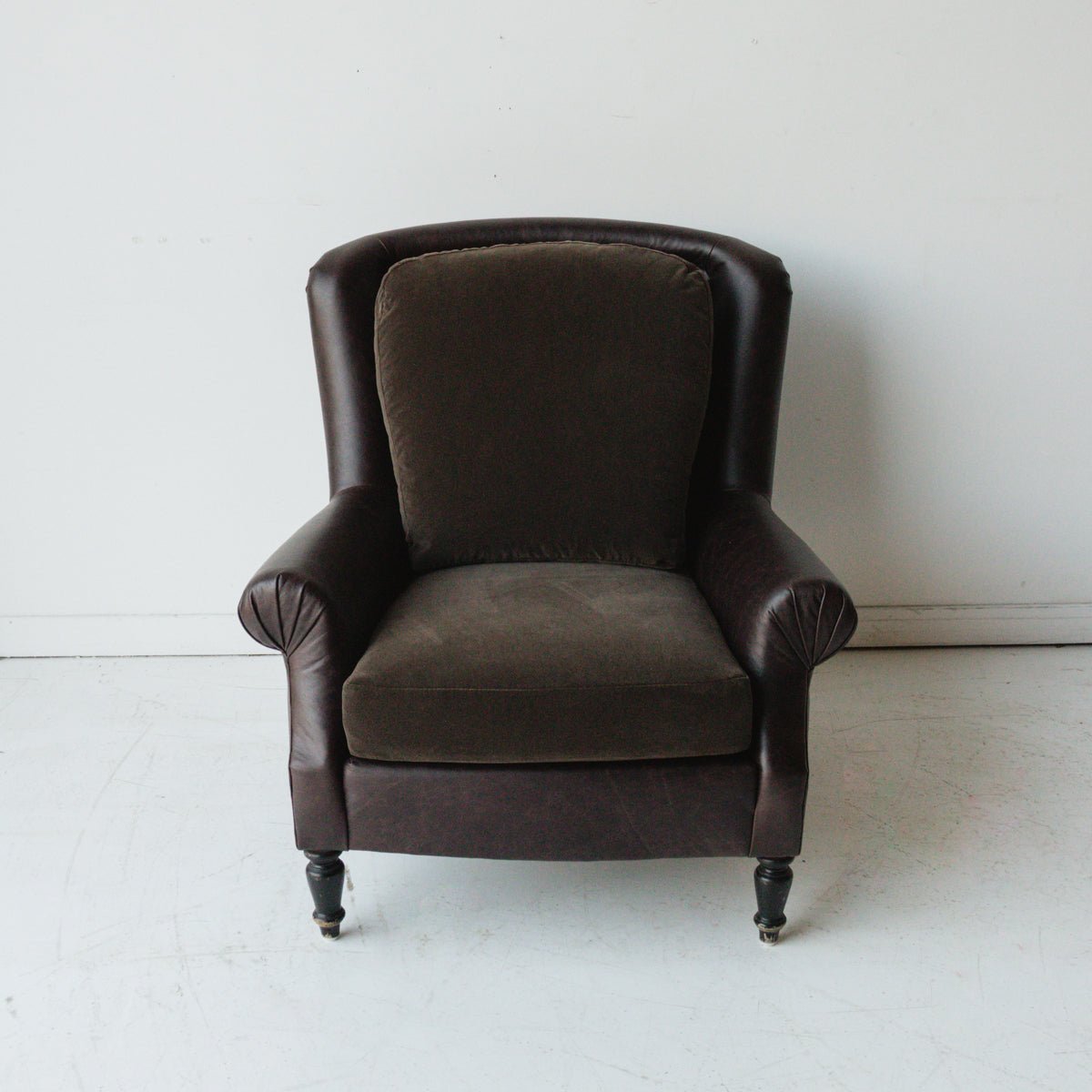 Vintage Leather Club Chair - elsie green - Furniture