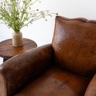 Vintage Leather Club Chair - elsie green - furniture