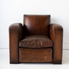 Vintage Leather Club Chair - elsie green - furniture
