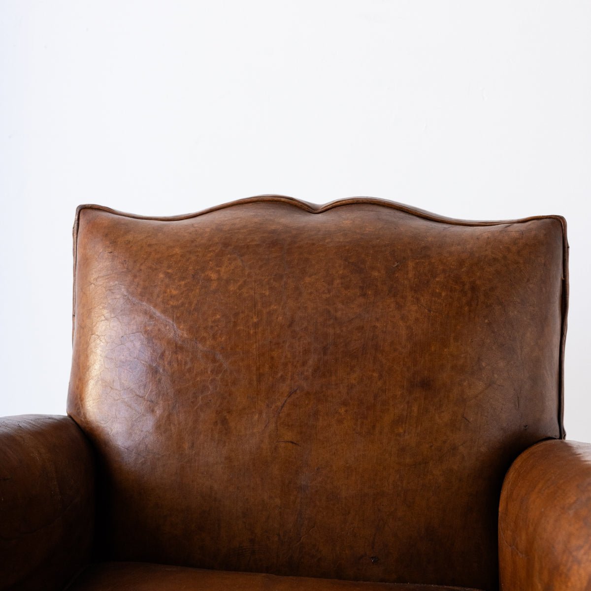 Vintage Leather Club Chair - elsie green - furniture