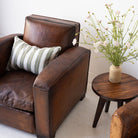Vintage Leather Club Chair - elsie green - furniture