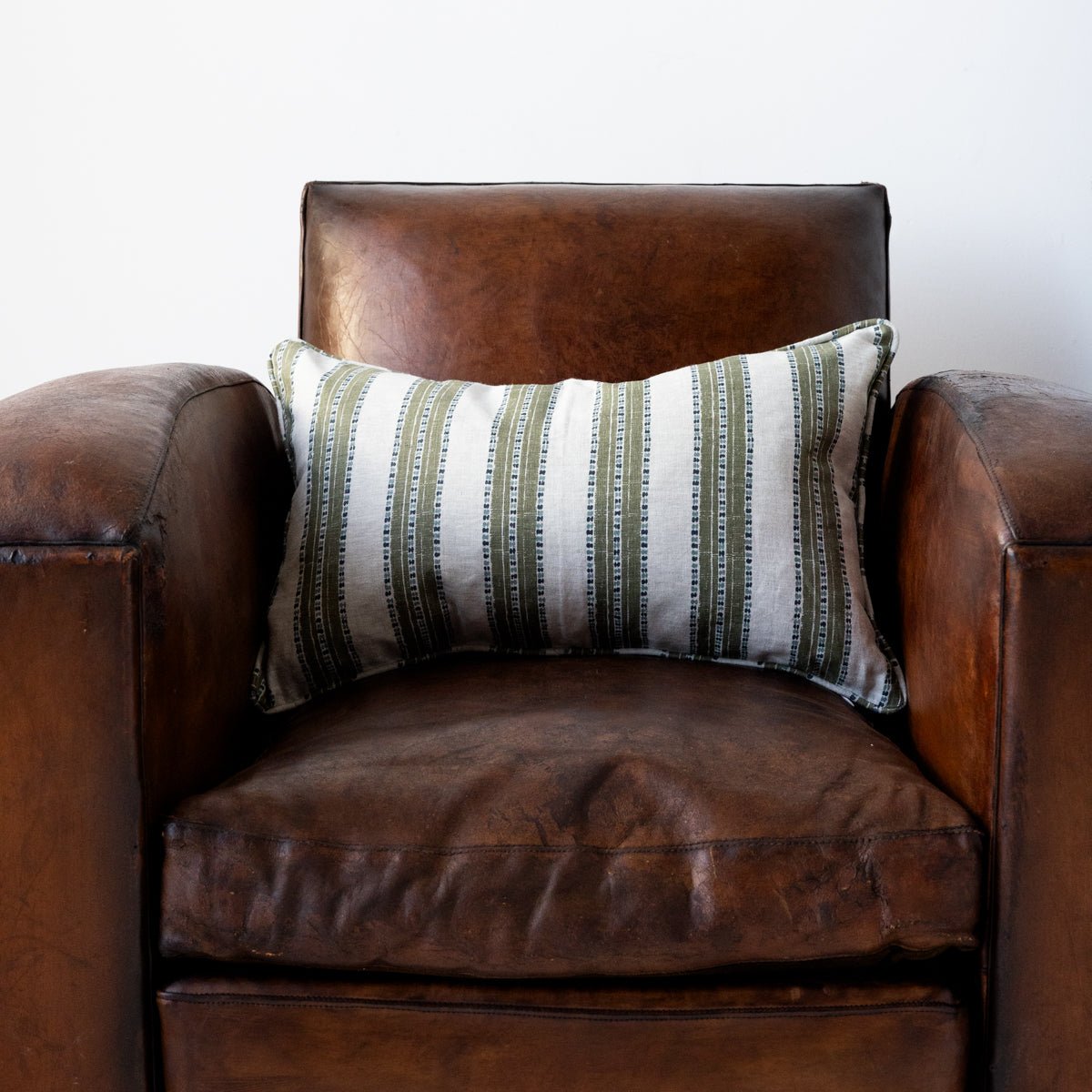 Vintage Leather Club Chair - elsie green - furniture