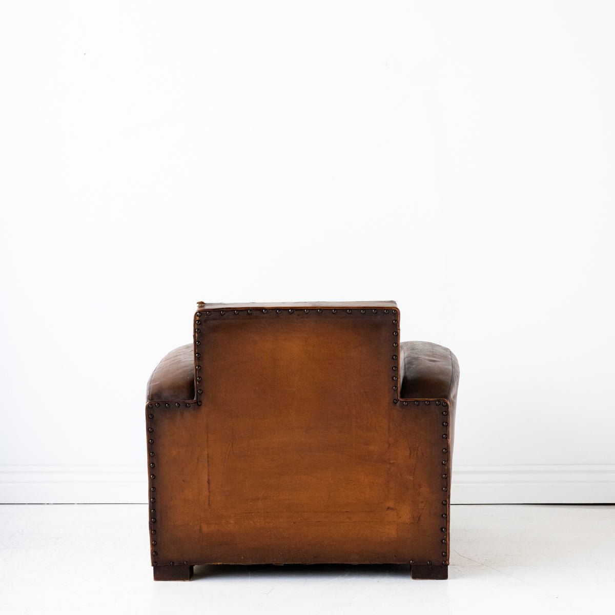 Vintage Leather Club Chair - elsie green - furniture