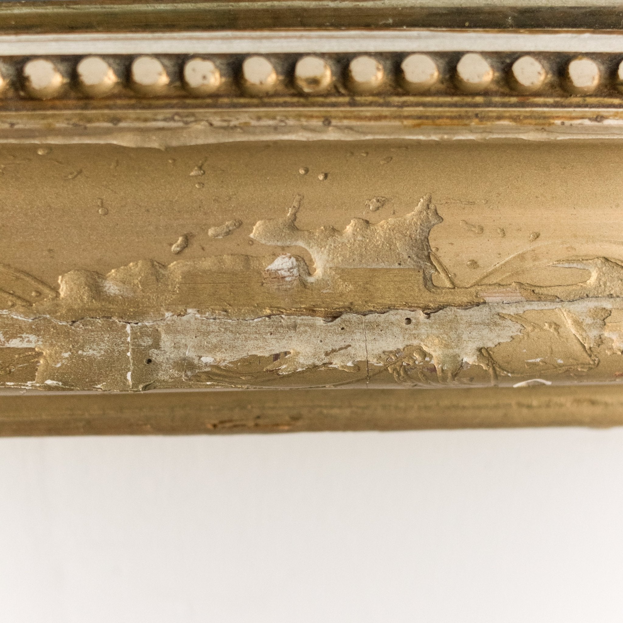 Vintage Louis Philippe Mirror with Red Clay Bole | 24.5 x 34.5 - elsie green - Decor