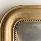 Vintage Louis Philippe Mirror with Red Clay Bole | 24.5 x 34.5 - elsie green - Decor