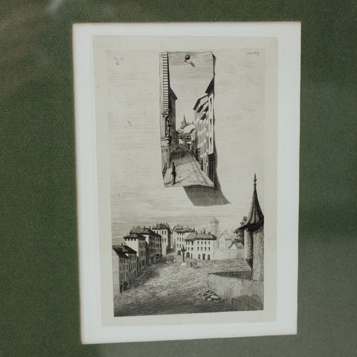 Vintage Lyon Etching | Vieux Lyon - elsie green - art