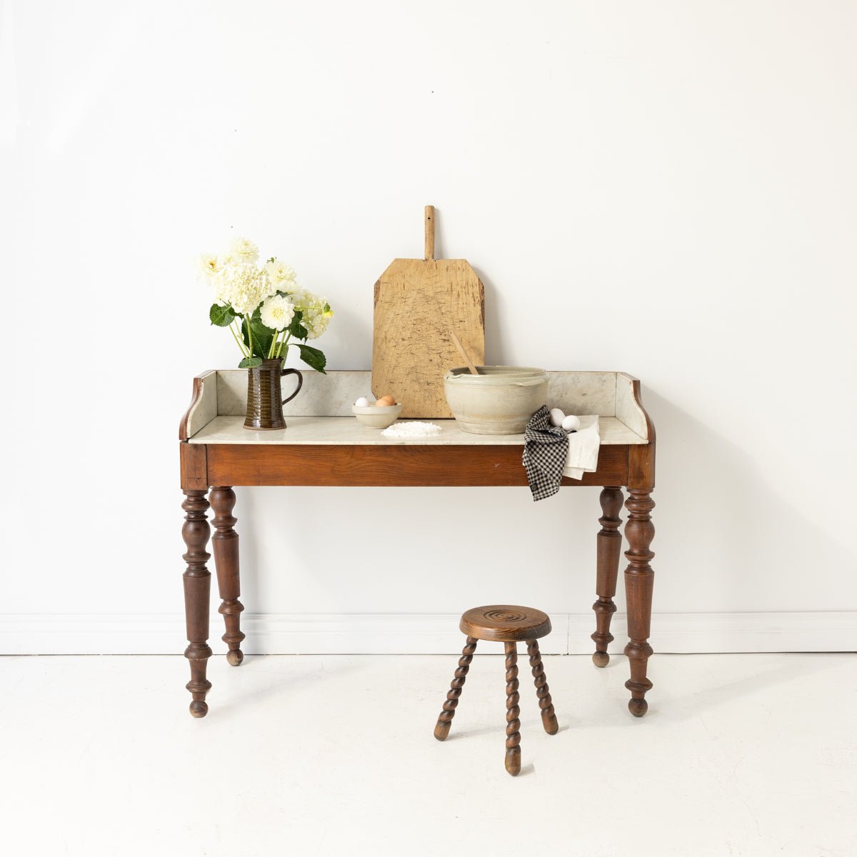 Vintage Marble Console - elsie green - furniture