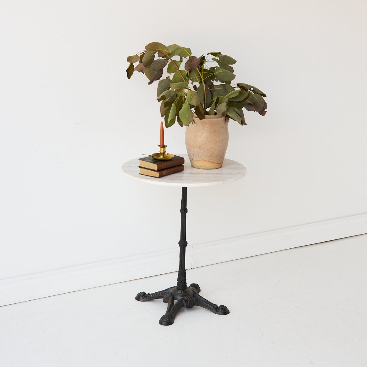 Vintage Marble Pedestal Table - elsie green - furniture