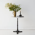 Vintage Marble Pedestal Table - elsie green - furniture