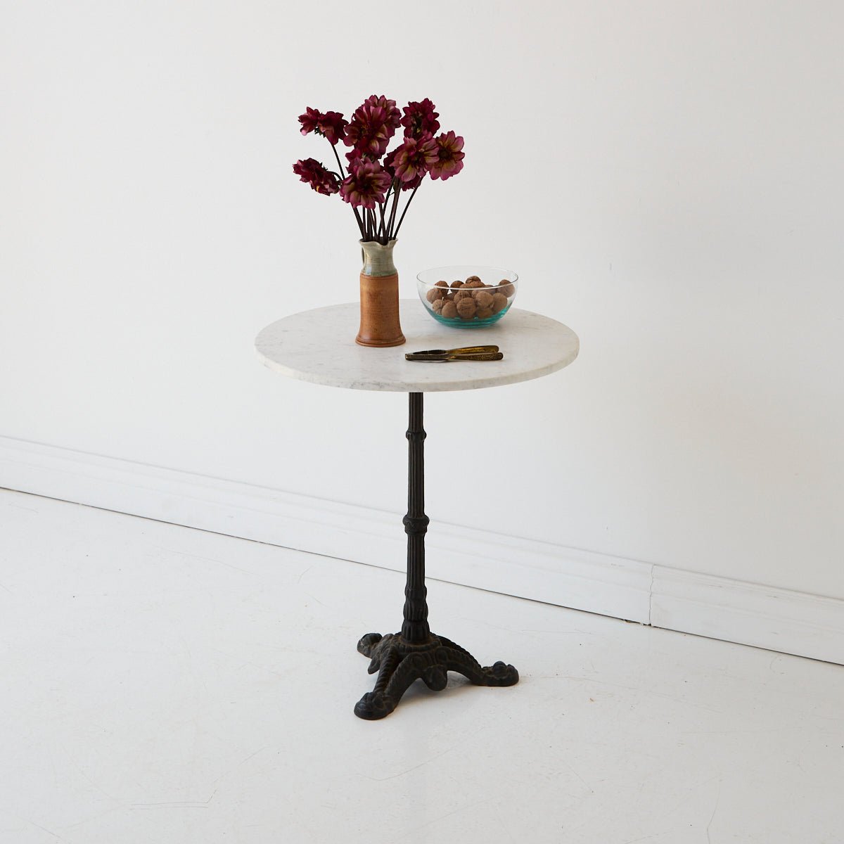Vintage Marble Pedestal Table - elsie green - furniture