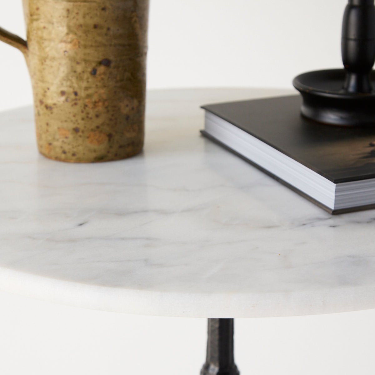 Vintage Marble Pedestal Table - elsie green - furniture