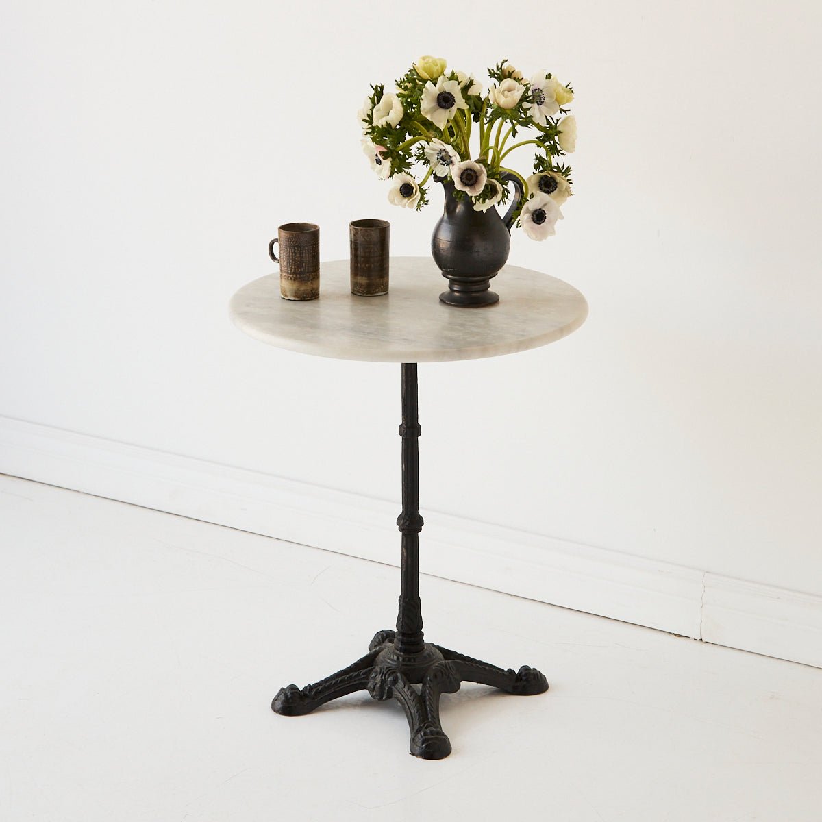 Vintage Marble Pedestal Table - elsie green - furniture