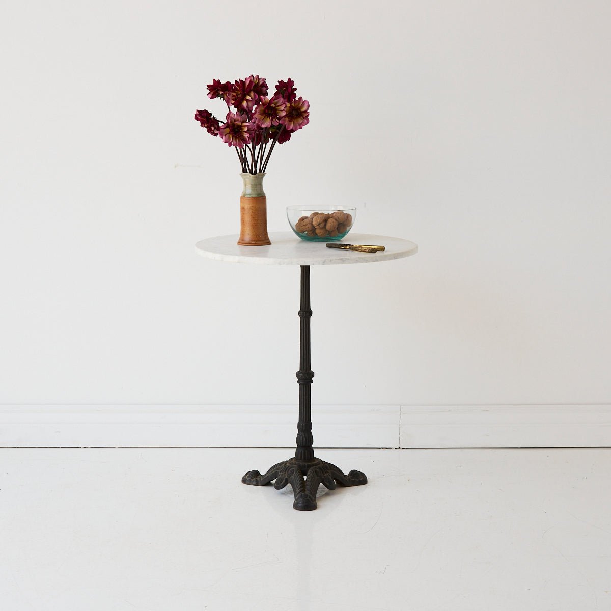 Vintage Marble Pedestal Table - elsie green - furniture