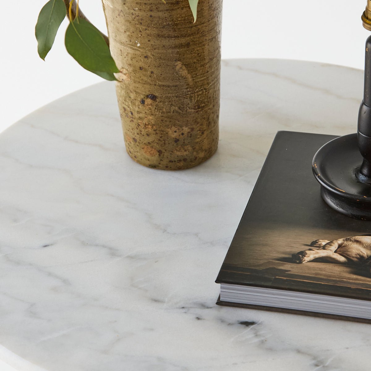 Vintage Marble Pedestal Table - elsie green - furniture