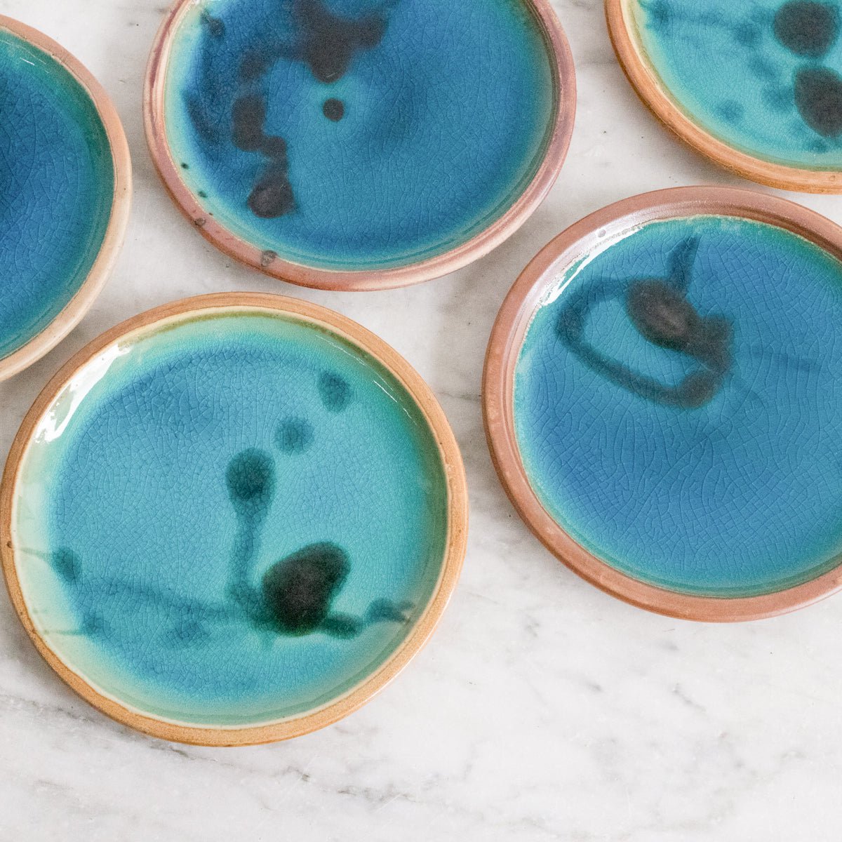 Vintage Mid - Century Stoneware Plate Set of 11 - elsie green - the french kitchen