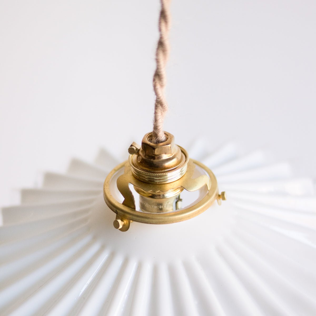Vintage Milk Glass Pendant - elsie green - Decor