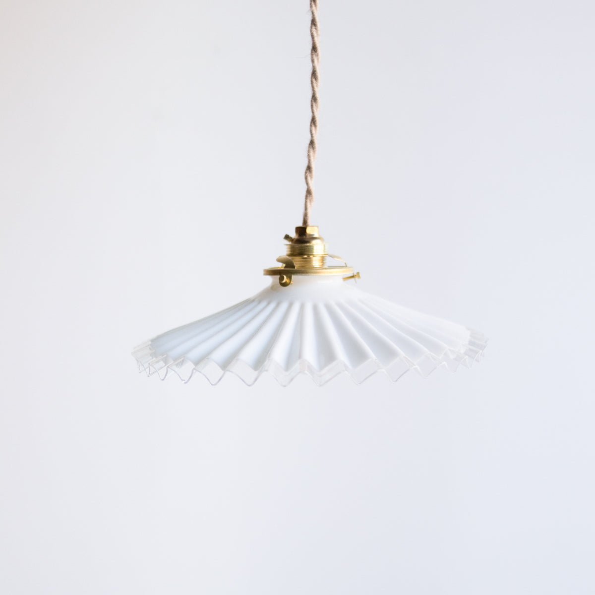 Vintage Milk Glass Pendant - elsie green - Decor