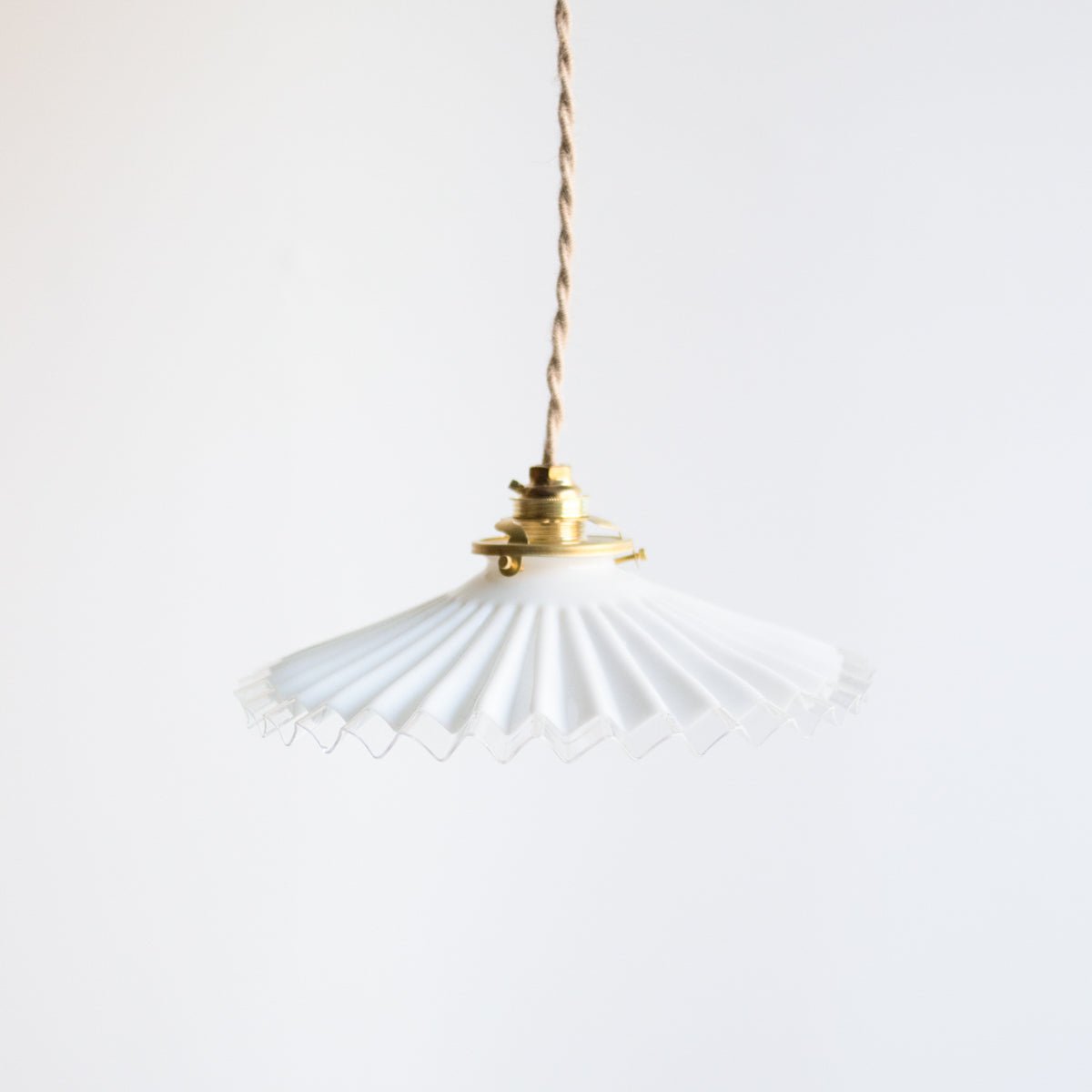 Vintage Milk Glass Pendant - elsie green - Decor