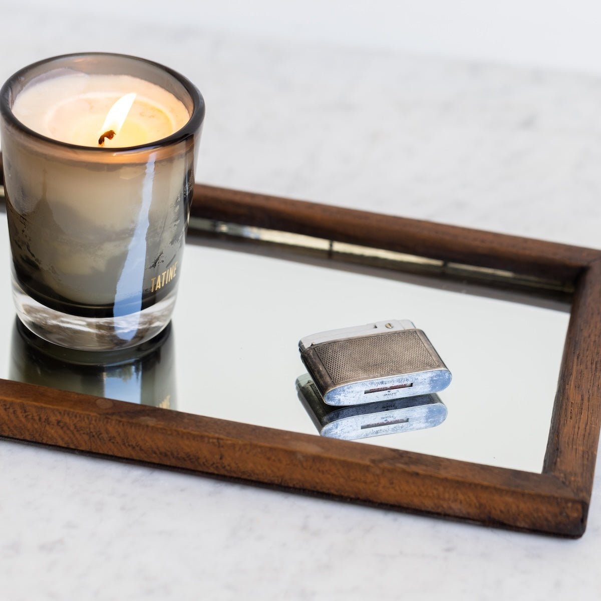 Vintage Mirrored Tray - elsie green - decor