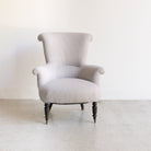 Vintage Napoleon Arm Chair | Black Ticking Stripe - elsie green - furniture