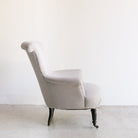 Vintage Napoleon Arm Chair | Black Ticking Stripe - elsie green - furniture