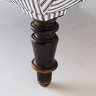 Vintage Napoleon Arm Chair | Indigo Ticking - elsie green - Furniture