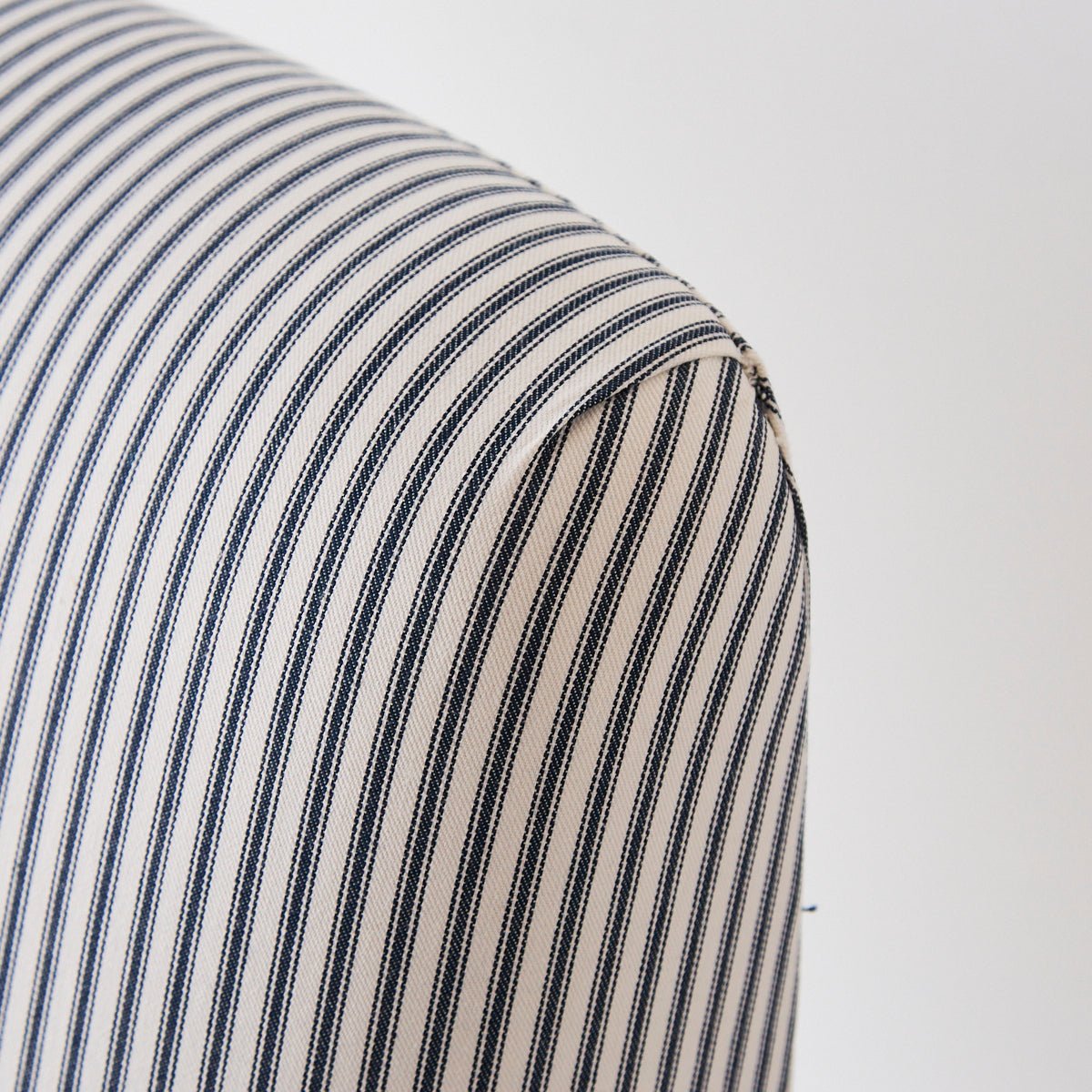 Vintage Napoleon Arm Chair | Indigo Ticking - elsie green - Furniture