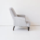 Vintage Napoleon Arm Chair | Indigo Ticking - elsie green - Furniture