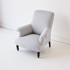Vintage Napoleon Arm Chair | Indigo Ticking - elsie green - Furniture