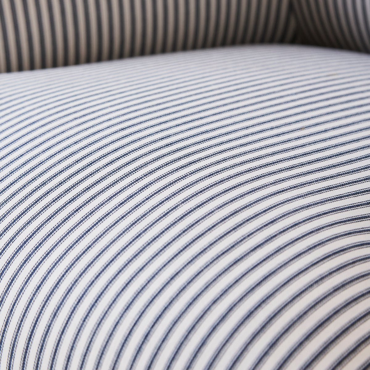 Vintage Napoleon Arm Chair | Indigo Ticking - elsie green - Furniture