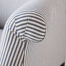 Vintage Napoleon Arm Chair | Indigo Ticking - elsie green - Furniture
