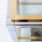Vintage Nickel & Brass Console - elsie green - furniture