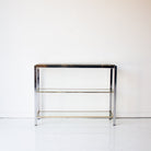 Vintage Nickel & Brass Console - elsie green - furniture