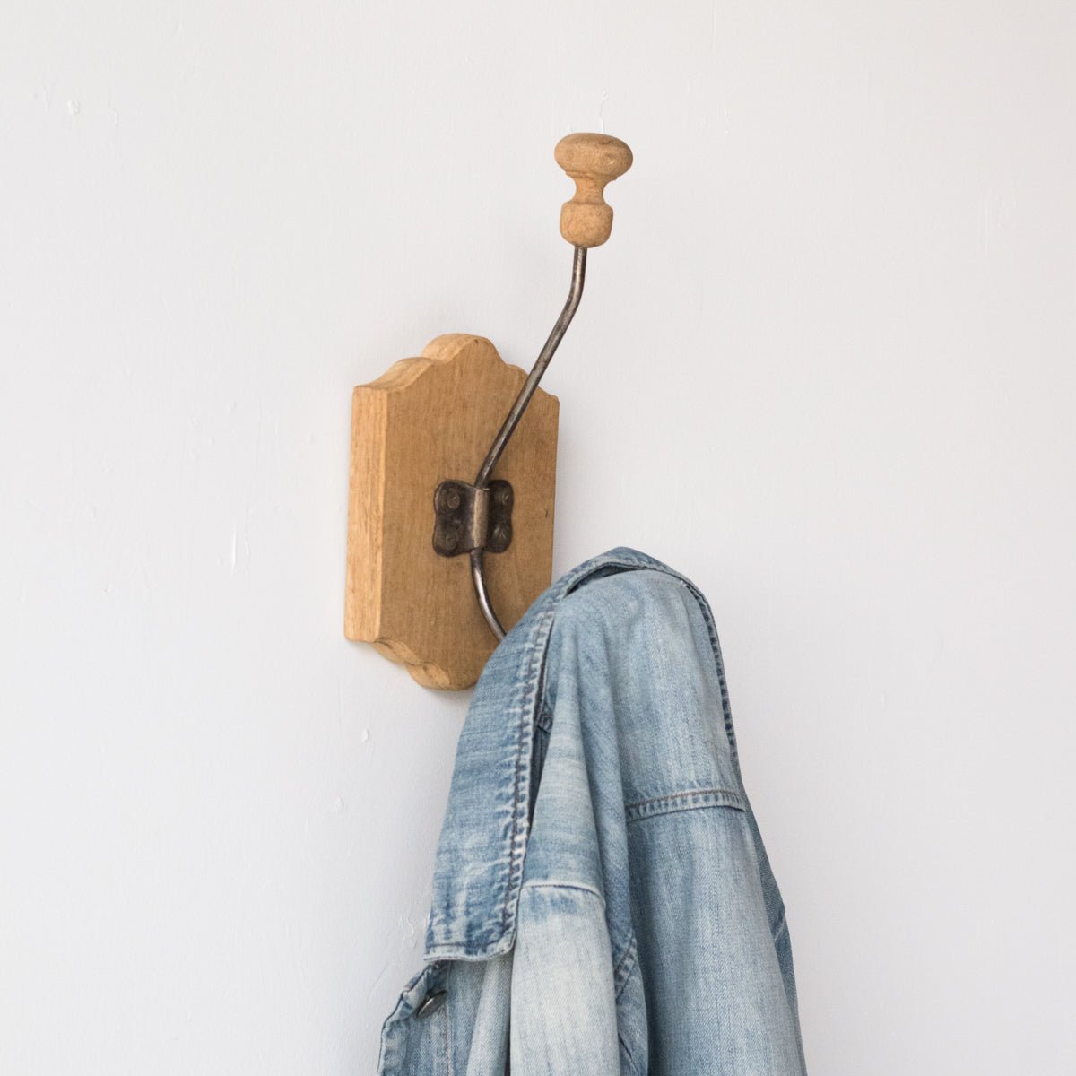 Vintage Oak Coat Hook - elsie green - decor