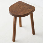 Vintage Oak Half Moon Stool Set of 4 - elsie green - Furniture