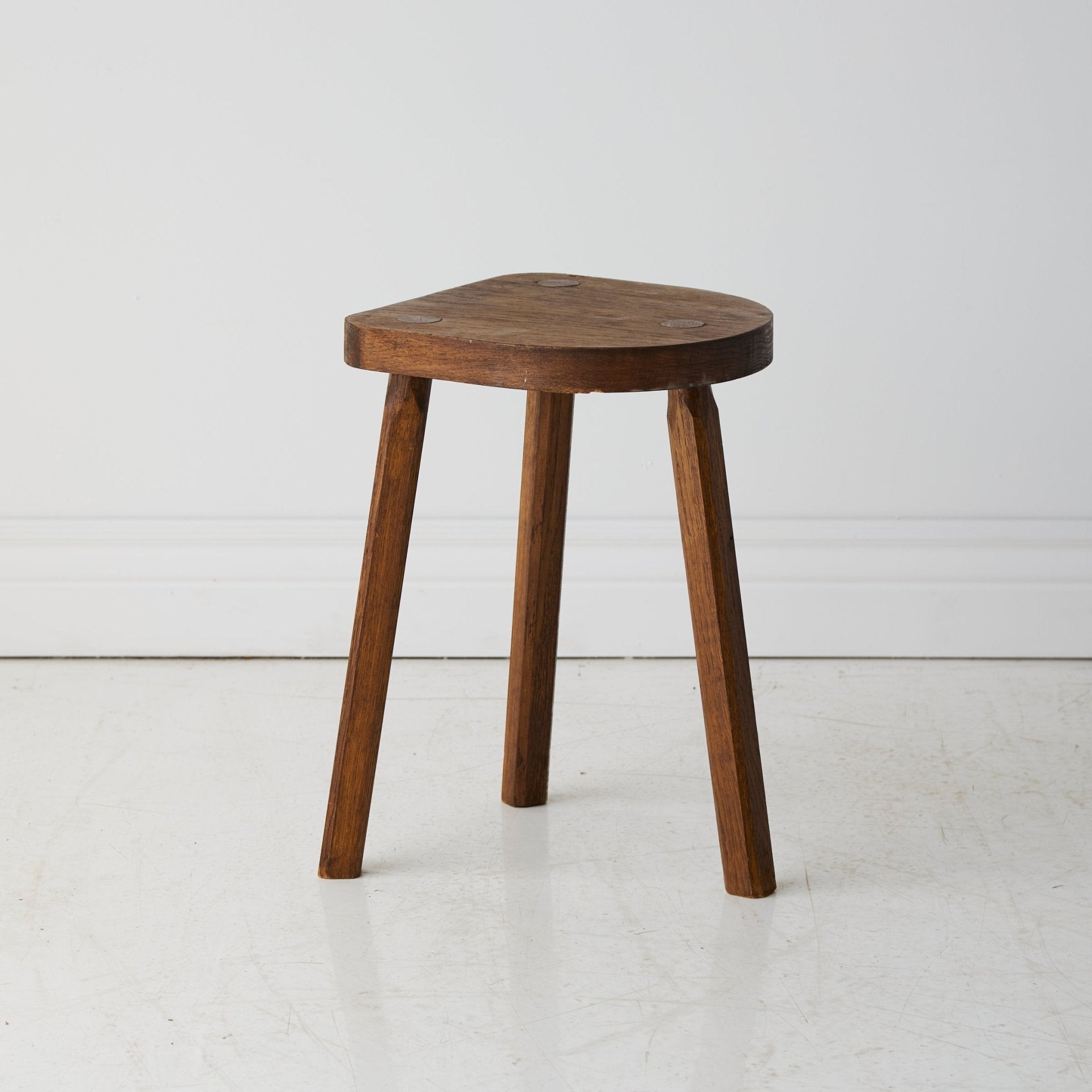Vintage Oak Half Moon Stool Set of 4 - elsie green - Furniture
