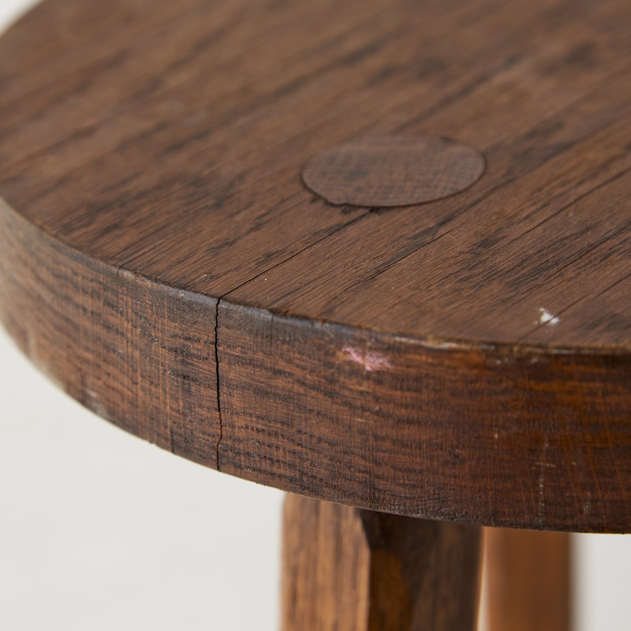 Vintage Oak Half Moon Stool Set of 4 - elsie green - Furniture