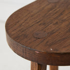 Vintage Oak Half Moon Stool Set of 4 - elsie green - Furniture