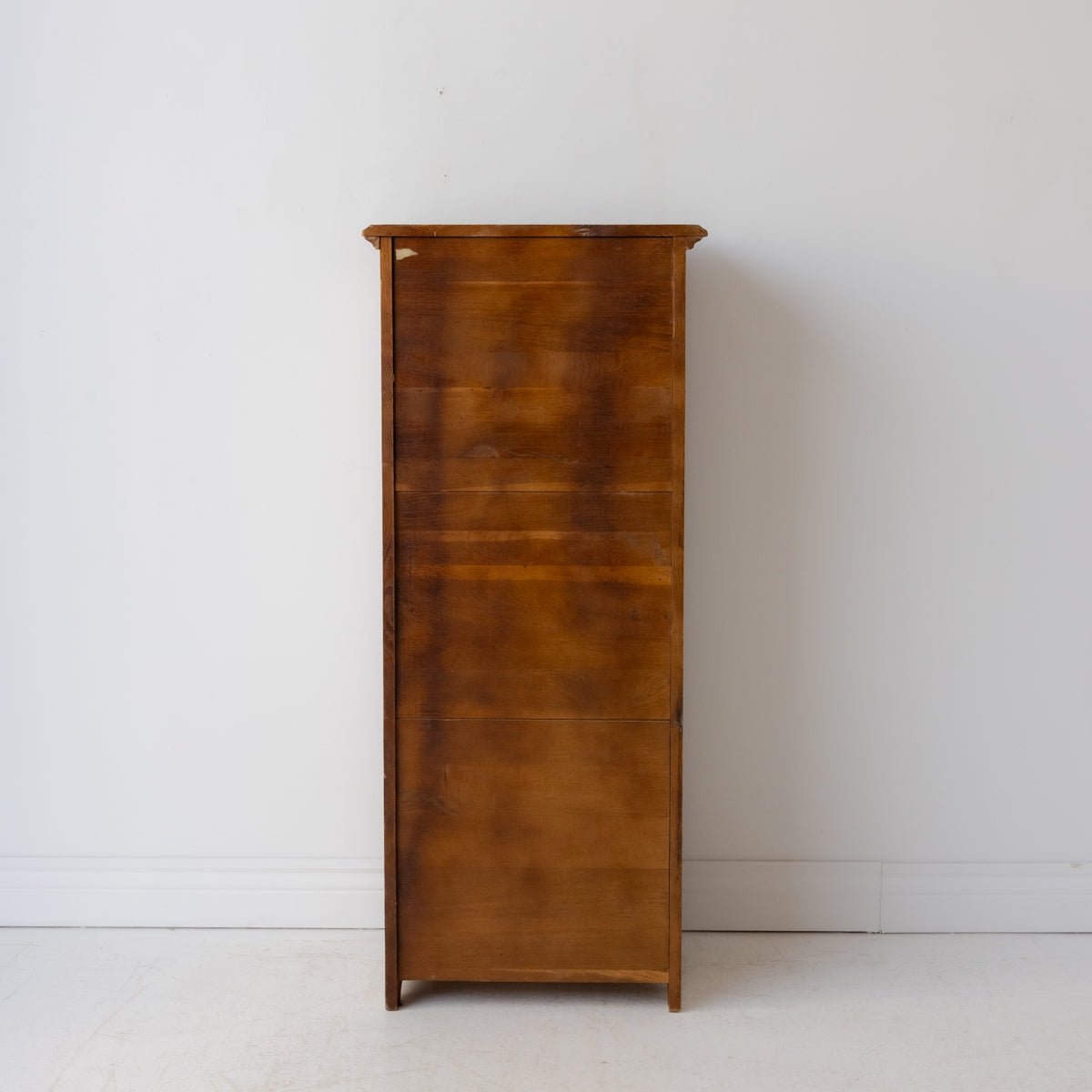 Vintage Oak Linen Cabinet - elsie green - furniture
