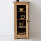 Vintage Oak Linen Cabinet - elsie green - furniture