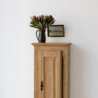Vintage Oak Linen Cabinet - elsie green - furniture