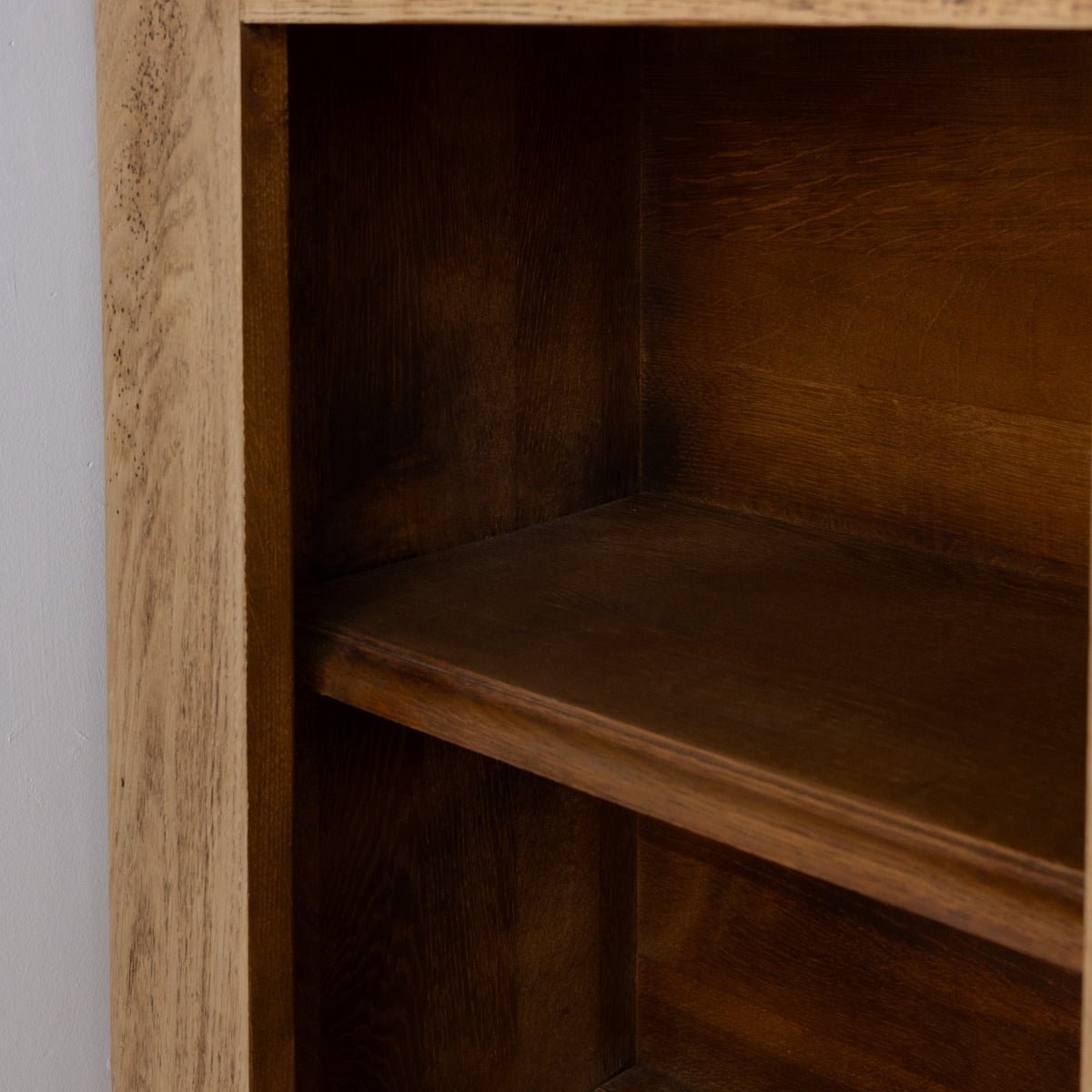 Vintage Oak Linen Cabinet - elsie green - furniture