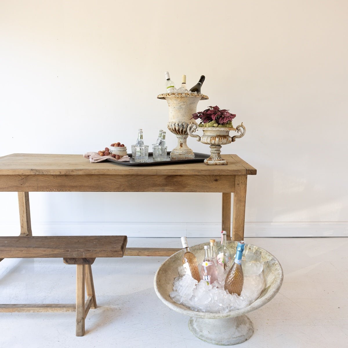 Vintage Oak Outdoor Table - elsie green - Furniture