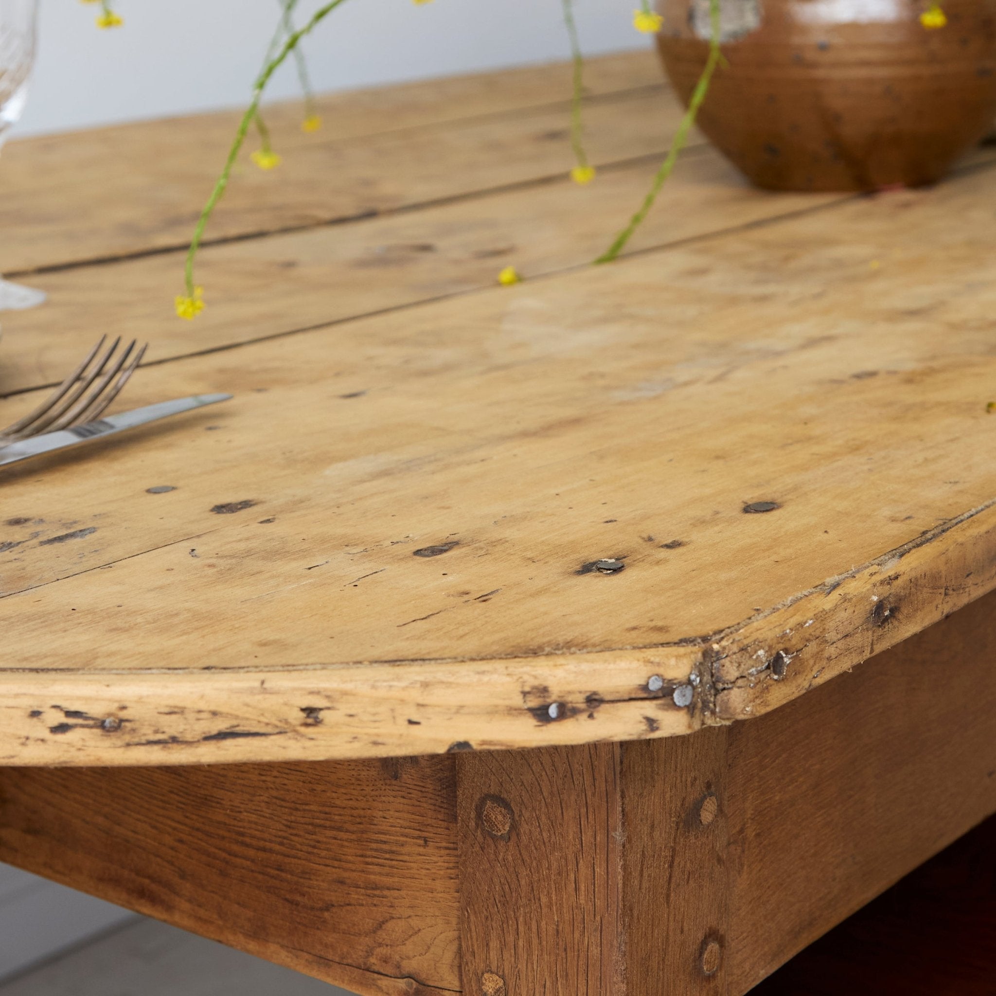 Vintage Oval Farm Table - elsie green - furniture