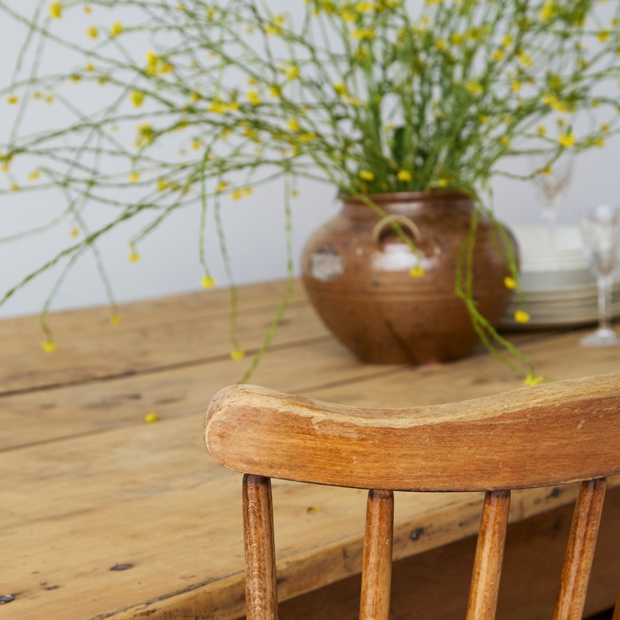 Vintage Oval Farm Table - elsie green - furniture