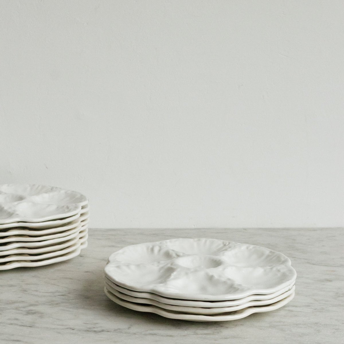 Vintage Oyster Plate Set Of 12 - elsie green - The French Kitchen