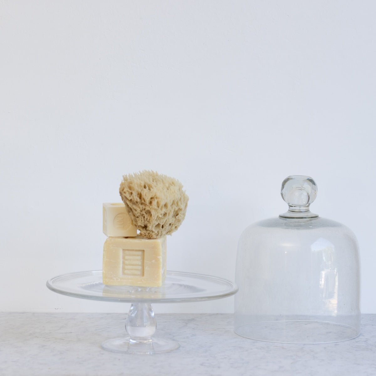 Vintage Pedestal with Glass Dome - elsie green - the french kitchen
