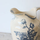 Vintage Pivoine Transferware Pitcher - elsie green - the french kitchen
